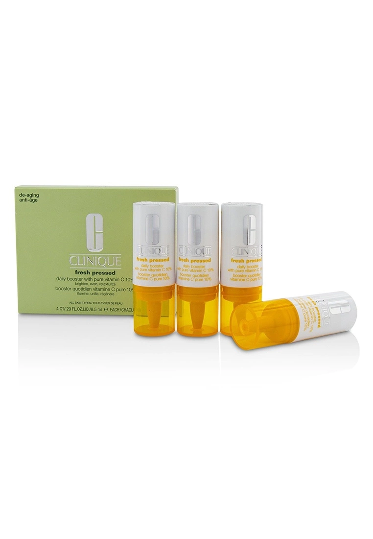 CLINIQUE - Fresh Pressed Daily Booster with Pure Vitamin C 10% - All Skin Types 4x8.5ml/0.29oz - Image 2