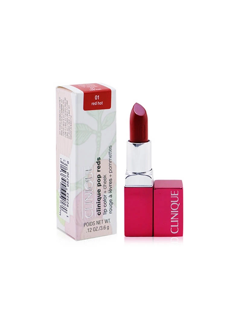 CLINIQUE - Clinique Pop Reds Lip Color + Cheek - # 01 Red Hot 3.6g/0.12oz - Image 2