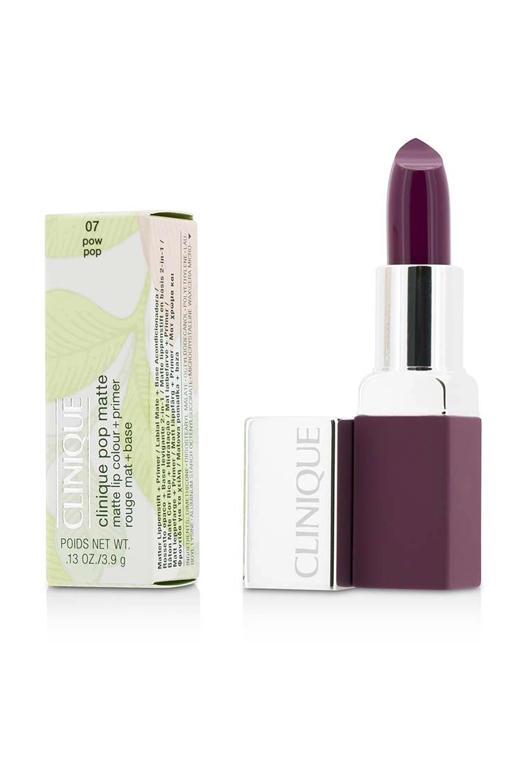 CLINIQUE - Pop Matte Lip Colour + Primer - # 07 Pow Pop 3.9g/0.13oz