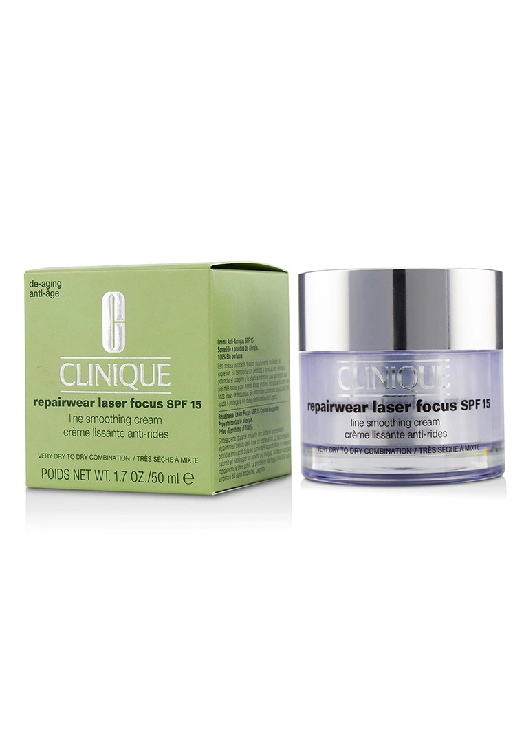 CLINIQUE - Repairwear Laser Focus Line Smoothing Cream SPF 15 - Very Dry To Dry Combination 50ml/1.7oz - Image 2